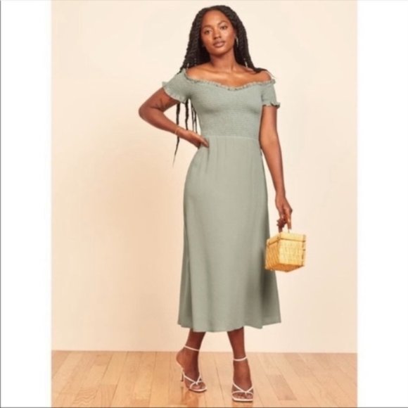 Reformation Dresses & Skirts - Murphy Dress from Reformation - Sage Green (Brand New)